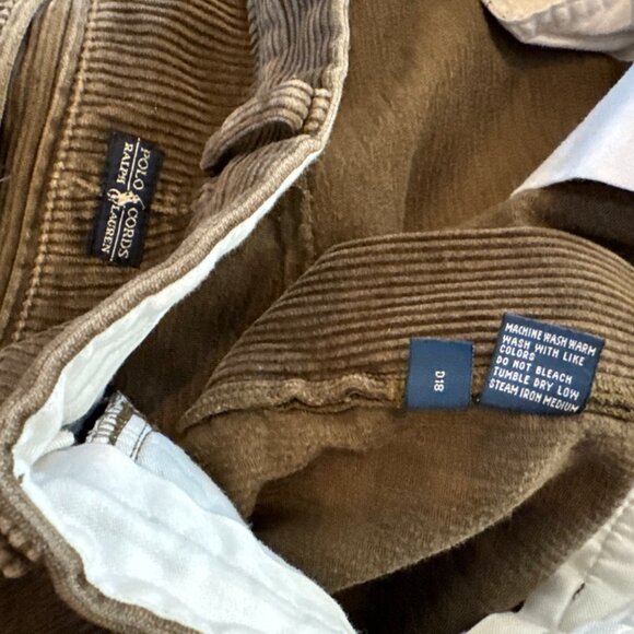 Vintage Ralph Lauren Polo Men's Corduroy Brown Andrew Pants | 36 X 34 - Picture 5 of 8